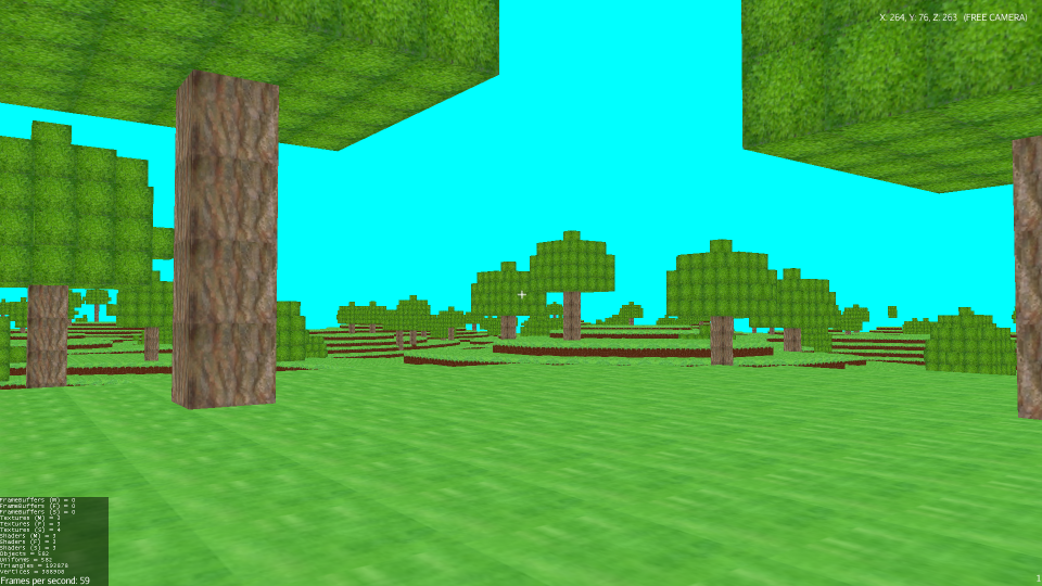 A screenshot from inside the voxel engine